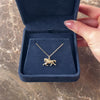 Vintage 14k Yellow Gold Equestrian Trotting Horse Charm / Pendant - Video showing the piece
