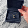 Vintage 14k Yellow Gold .53ct Blue Sapphire Diamond Classic Elegant Oval Halo Pendant - Video showing the piece