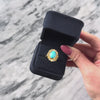 Vintage Italian Large 18k Yellow Gold 4.5ct Turquoise Diamond Floral Ring - Video showing the piece