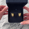 Vintage Italian 18k Yellow Gold Chunky Textured Hoop Earrings - Video showing the piece