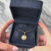 Vintage Lightweight 14k Yellow Gold Celestial Duo Pendant - Video showing the piece