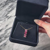 Vintage 14k Yellow Gold 1cttw Ruby Diamond Elegant Alternating Slide Pendant - Video showing the piece