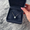 Estate 14k White Gold 1.3ct Light Blue Topaz Diamond Vibrant Icy Halo Slide Pendant - Video showing the piece