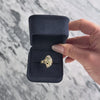 Vintage 14k Yellow Gold Diamond Emerald Navette Openwork Ring  - Video showing the piece