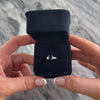 Vintage 18k White Gold 1.14ct Blue Sapphire Diamond Refined Classic Trio Ring - Video showing the piece