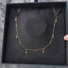 Estate 14k Rose Gold .455cttw Diamond Long Dangle Station Necklace - Video showing the piece