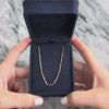 Vintage 14k Rosy Yellow Gold 2.3mm (Cable Links), 1.5mm (Bar Links) Elegant Long Geometric Bar & Cable Link Chain - Video showing the piece