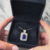 Vintage Large 14k White Gold 7.08ct Tanzanite 1.56cttw Diamond Enhancer Pendant - Video showing the piece