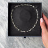 Vintage 14k White Gold .759cttw Diamond Sleek Open Link Collar Necklace  - Video showing the piece