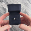 Vintage 14k White Gold Diamond Elegant Sparkling Marquise-Cut Ring - Video showing the piece