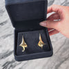 Vintage Large 14k Yellow Gold Shining Spiral Drop Earrings - Video showing the piece