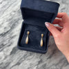 Vintage 14k Yellow Gold Gleaming Oblong Dangle Earrings - Video showing the piece