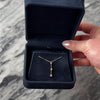 Vintage 14k Yellow Gold .22cttw Pear-Shaped Diamond Graduating Dangle Pendant - Video showing the piece