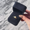 Vintage 14k Yellow Gold White Opal Diamond Rainbow Flashing Half-Halo Ring  - Video showing the piece