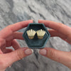 Vintage Lightweight 14k Yellow Gold Shell Motif Stud Earrings - Video showing the piece