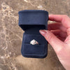 Vintage 14k White Gold Diamond Pearl Luminous Tiara Framed Split Shank Ring - Video showing the piece