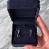 Vintage 14k Gold 5.3cttw Amethyst Diamond Fabulous Teardrop Dangle Earrings - Video showing the piece