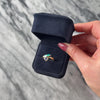 Vintage 14k Yellow Gold Tanzanite Diamond Opal Doublet Funky Inlay Bypass Ring - Video showing the piece