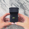 Vintage 14k Yellow Gold 1.56ct Green Tourmaline Peridot Vibrant Trio Accented Shoulder Ring - Video showing the piece
