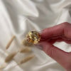 Large Art Nouveau Vintage 18k Yellow Gold Diamond Flowing Beauty Wide Ring - Video showing the piece