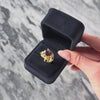 Vintage 14k Yellow Gold 1.9ct Amethyst Diamond Brutalist Nest Ring - Video showing the piece