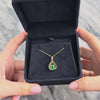 Vintage 14k Yellow Gold .86ct Emerald Diamond Swirling Asymmetrical Vivid Enhancer Pendant - Video showing the piece