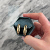 Vintage 14K Yellow Gold Etched Textured Hoop Earrings - Video showing the piece