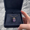 Vintage 14k Yellow Gold Amethyst Lovely Bow Pendant - Video showing the piece