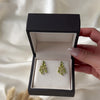 Vintage 14k Yellow Gold 4.78cttw Peridot Cascade of Green Dangle Earrings - Video showing the piece