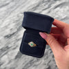 Vintage 14k Yellow Gold Emerald Diamond Pretty Open Shoulder Ring - Video showing the piece
