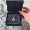 Antique Lightweight 14k Yellow Gold Old European Diamond Orbiting Loop Pendant - Video showing the piece