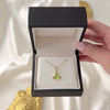 Vintage 14k Yellow Gold 1.38ct Trilliant Peridot Enhancer Pendant - Video showing the piece