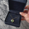 Vintage 14k Yellow Gold Emerald .396cttw Diamond Heart Of Gold Pendant - Video showing the piece