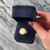 Vintage 14k Yellow Gold Abstract Carved Geometric Brushed Oval Signet Ring - Video showing the piece