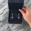 Vintage 14k Yellow Gold 2.9cttw Amethyst Artistic Drop Disc Dangle Earrings - Video showing the piece