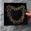 Vintage Lightweight 18k Yellow Gold Interlocking Hoops Statement Necklace - Video showing the piece