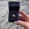 Antique 14k White Gold Synthetic Ruby Natural Diamond Gleaming Diagonal Flower Detail Ring - Video showing the piece