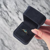 Vintage 14k Yellow Gold 1ct Blue Swiss Topaz Diamond East-West Bezel Ring - Video showing the piece