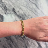 Vintage Substantial 18k Yellow Gold Diamond Stunning Snake Chain Square Station Bracelet - Video showing the piece