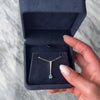 Vintage 14k White Gold Blue Topaz Diamond Lovely Long Teardrop Pendant - Video showing the piece
