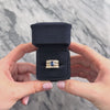 Vintage Substantial 14k Yellow Gold 1.85ct Blue Sapphire 1.49cttw Diamond Wide Glittering Step Ring - Video showing the piece