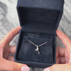 Vintage Small 14k White Gold Black Diamond White Diamond Chic Martini Glass Pendant - Video showing the piece