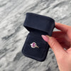 Vintage 18k White Gold 1.74ct Pink Sapphire .66cttw Diamond Dazzling Princess-Shoulder Hidden Halo Ring - Video showing the piece