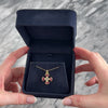 Vintage 14k Yellow Gold Ruby Diamond Brilliant Pattée Cross Charm / Pendant - Video showing the piece