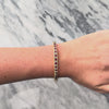 Vintage 14k Yellow Gold 1.01cttw Ruby Diamond Incredible Glittering Ribbed Setting Bangle Bracelet - Video showing the piece