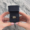 Vintage Heavy 14k Yellow Gold Diamond Onyx Geometric Channel Ring - Video showing the piece