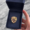 Antique Art Nouveau Large Spectacular 14k Yellow Gold Seed Pearl Enamel Pansy Brooch / Pin - Video showing the piece