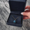 Antique 14k Rosy Yellow Gold 14.3ct Blue Jasper Dramatic Dome Charm / Pendant - Video showing the piece