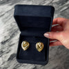 Vintage Large Italian 18k Yellow Gold Modernist Teardrop Dangle Earrings - Video showing the piece