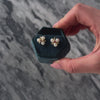 Vintage 14k Yellow Gold Pearl Ruby Lustrous Trefoil Earrings - Video showing the piece